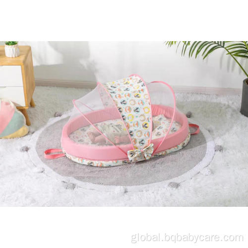 Bamboo Baby Bed Wholesale foldable mosquito nets with pillow Supplier